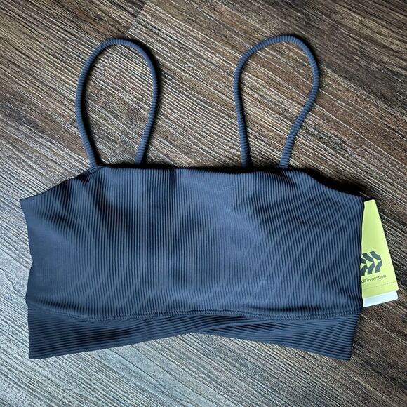 Women's Light Support Soft Ribbed Bra - All in Motion™ Small S Dark Blue NWT - Picture 3 of 10